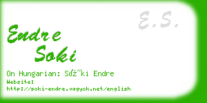 endre soki business card